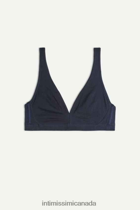 Underwear CA Intimissimi Women Lara Cotton Triangle Bra 1467-Intense Blue DD6R6T706 - Image 6