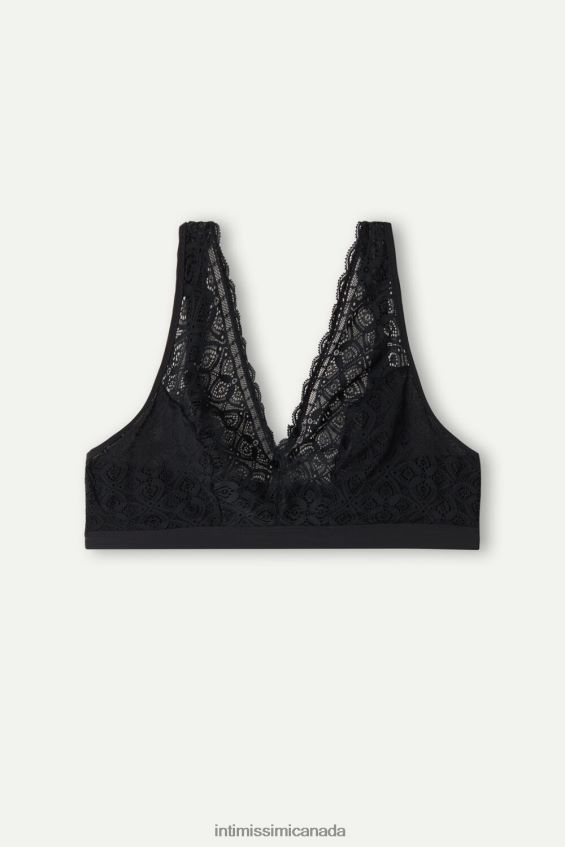 Underwear CA Intimissimi Women Lara Lace Triangle Bra 019-Black DD6R6T670 - Image 6