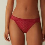 Underwear CA Intimissimi Women Low-Rise Lace Briefs 1473-Red DD6R6T1039