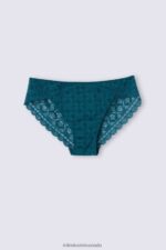 Underwear CA Intimissimi Women Low-Rise Lace Briefs 346J-Teal Blue DD6R6T863 - Image 5
