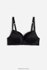 Underwear CA Intimissimi Women Mia Silk Super Push-Up Bra 019-Black DD6R6T796 - Image 6