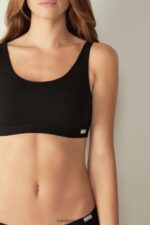 Underwear CA Intimissimi Women Natural Cotton Bra 019-Black DD6R6T757