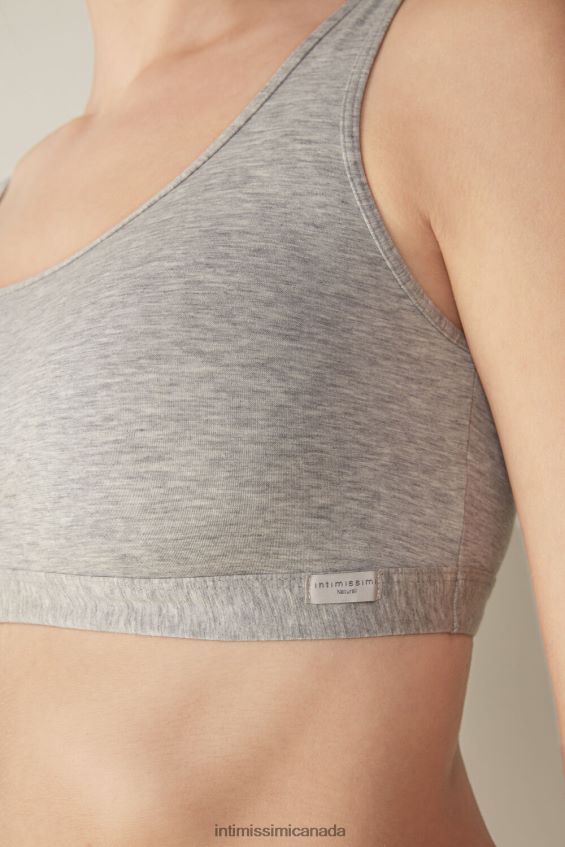 Underwear CA Intimissimi Women Natural Cotton Bra 031-Light Grey Melange DD6R6T751 - Image 3