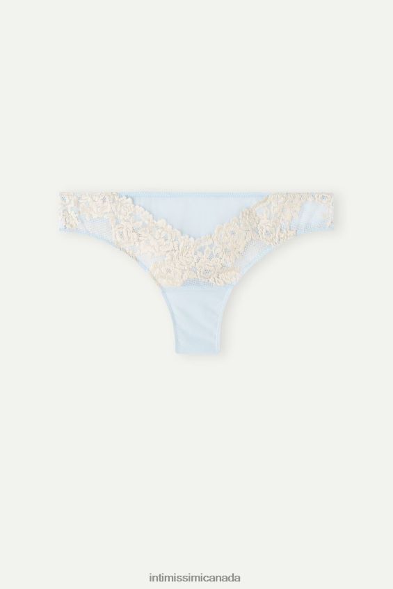 Underwear CA Intimissimi Women Pretty Flowers Brazilian Briefs 217J-Airy Blue/Ivory DD6R6T951 - Image 5