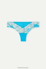 Underwear CA Intimissimi Women Pretty Flowers Brazilian Briefs 233J-Digital Turquoise/Ivory DD6R6T964 - Image 5