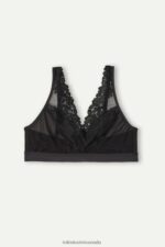 Underwear CA Intimissimi Women Pretty Flowers Lara Triangle Bra 019-Black DD6R6T687 - Image 6