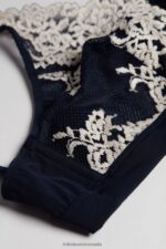 Underwear CA Intimissimi Women Pretty Flowers Lara Triangle Bra 347I-Deep Blue/Vanilla DD6R6T784 - Image 7