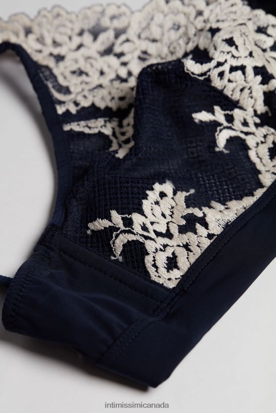 Underwear CA Intimissimi Women Pretty Flowers Lara Triangle Bra 347I-Deep Blue/Vanilla DD6R6T784 - Image 7