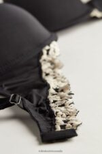 Underwear CA Intimissimi Women Pretty Flowers Microfibre Bellissima Push-Up Bra 9887-Black/Ivory DD6R6T802 - Image 7