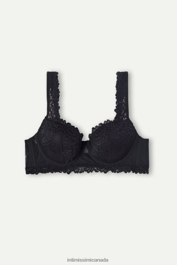 Underwear CA Intimissimi Women Pretty Flowers Sofia Balconette Bra 019-Black DD6R6T685 - Image 6