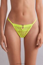 Underwear CA Intimissimi Women Pure Joy Thong with Side Straps 335J-Bright Yellow DD6R6T872