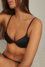 Underwear CA Intimissimi Women Simona Microfibre Super Push-Up Bra 019-Black DD6R6T817 - Image 2
