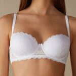 Underwear CA Intimissimi Women Sofia Lace Balconette Bra 001-White DD6R6T654