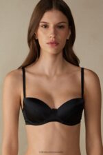 Underwear CA Intimissimi Women Sofia Silk Balconette Bra 019-Black DD6R6T628