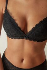 Underwear CA Intimissimi Women Tiziana Lace Triangle Bra 019-Black DD6R6T695 - Image 4