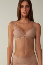 Underwear CA Intimissimi Women Tiziana Lace Triangle Bra 044-Soft Beige DD6R6T719