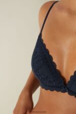 Underwear CA Intimissimi Women Tiziana Lace Triangle Bra 1467-Intense Blue DD6R6T717 - Image 4