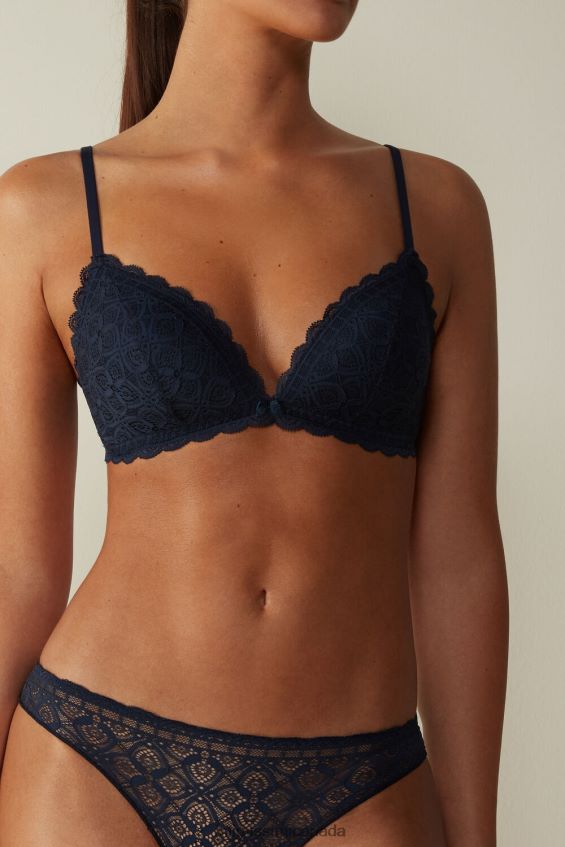 Underwear CA Intimissimi Women Tiziana Lace Triangle Bra 1467-Intense Blue DD6R6T717 - Image 1