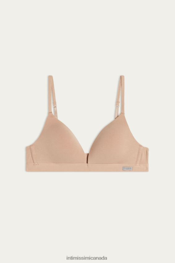 Underwear CA Intimissimi Women Tiziana Natural Cotton Triangle Bra 044-Soft Beige DD6R6T738 - Image 6