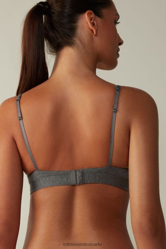 Underwear CA Intimissimi Women Tiziana Natural Cotton Triangle Bra 616I-Cloud Grey Blend DD6R6T723 - Image 5