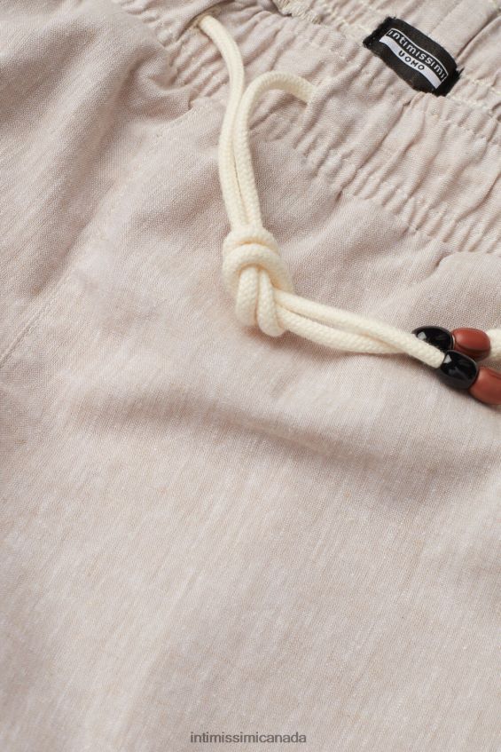 Apparel CA Intimissimi Men Linen and Cotton Shorts 917I-White Linen DD6R6T170