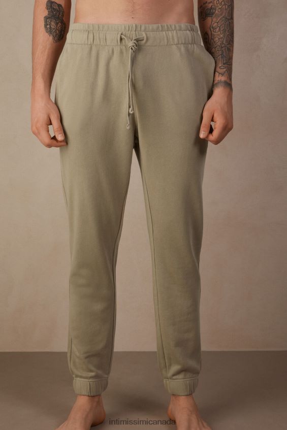 Apparel CA Intimissimi Men Washed Collection Long Fleece Pants 166J-Sand-Colored Beige DD6R6T190