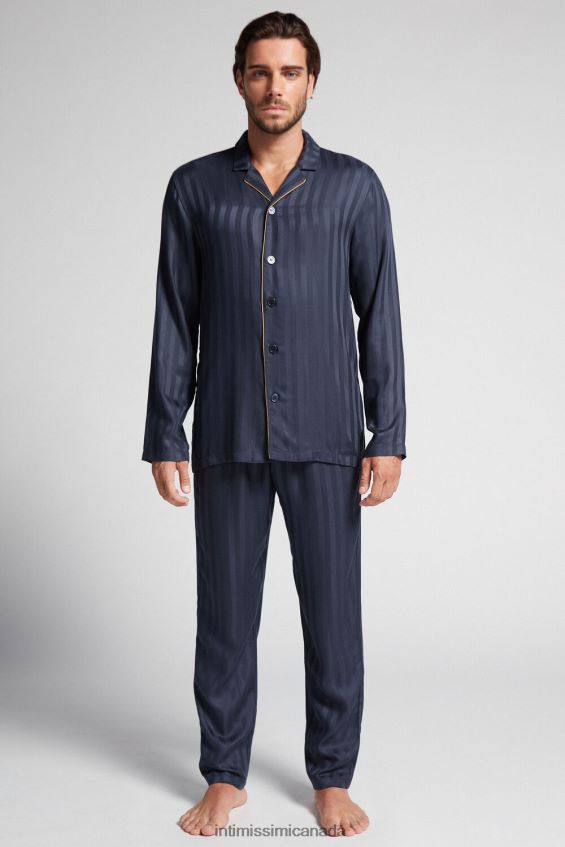 Apparel CA Intimissimi Men Long Modal Pyjamas 095I-Dark Blue DD6R6T309