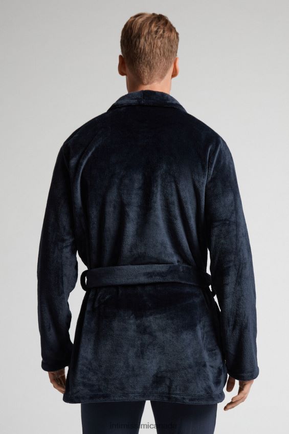 Apparel CA Intimissimi Men Fleece Dressing Gown 800-Midnight Blue DD6R6T304