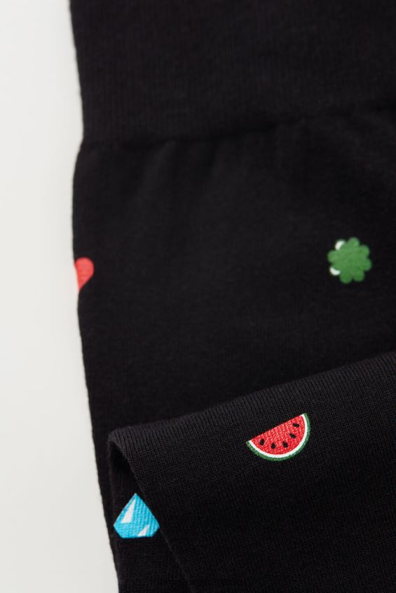 Socks CA Intimissimi Men Long Patterned Cotton Socks 199J-Slot Machine-Print Black DD6R6T329