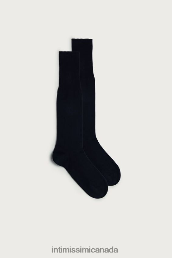 Socks CA Intimissimi Men Long Warm Cotton Socks 016-Blue DD6R6T380