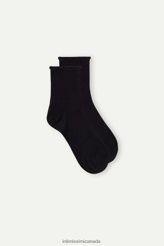 Socks CA Intimissimi Men Extra-Short Stretch Supima Cotton Socks 019-Black DD6R6T345