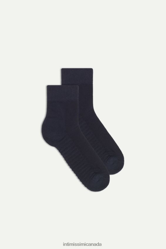 Socks CA Intimissimi Men Extra-Short Terry Cotton Socks 016-Blue DD6R6T368