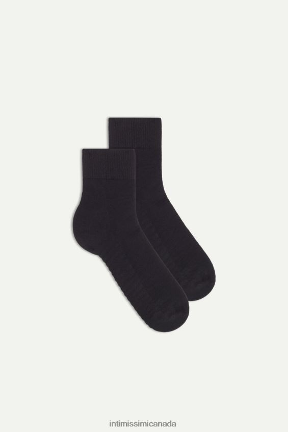 Socks CA Intimissimi Men Extra-Short Terry Cotton Socks 019-Black DD6R6T367