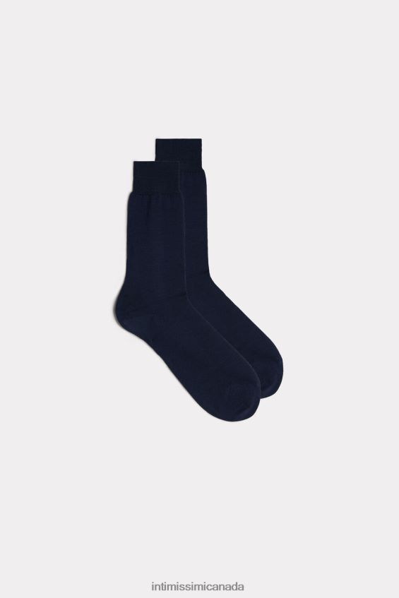 Socks CA Intimissimi Men Short Sateen Cotton Lisle Socks 2168-Light Blue Grey DD6R6T371