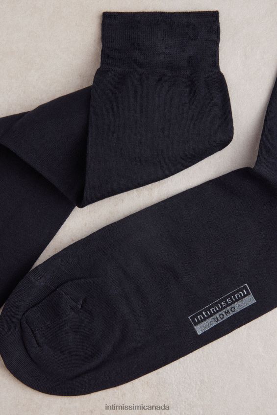 Socks CA Intimissimi Men Short Stretch Supima Cotton Socks 016-Blue DD6R6T353