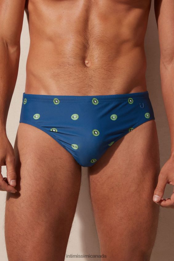 Apparel CA Intimissimi Men Kiwi-Print Swim Briefs 286J-Kiwi Fruit-Print Pacific Blue DD6R6T437