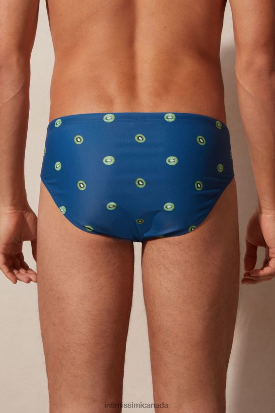 Apparel CA Intimissimi Men Kiwi-Print Swim Briefs 286J-Kiwi Fruit-Print Pacific Blue DD6R6T437