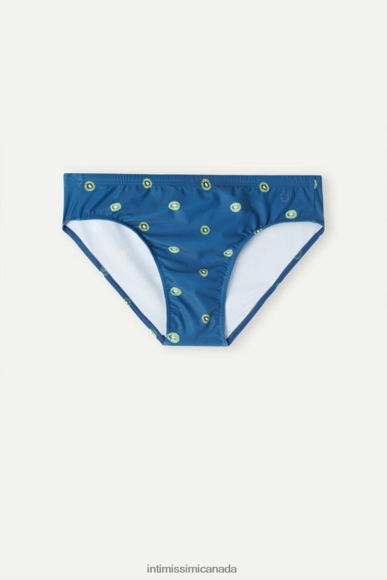 Apparel CA Intimissimi Men Kiwi-Print Swim Briefs 286J-Kiwi Fruit-Print Pacific Blue DD6R6T437
