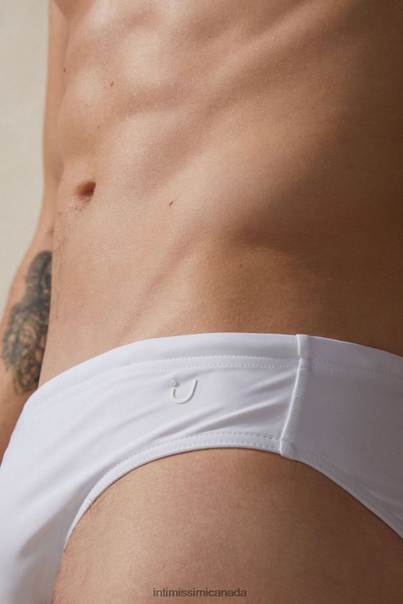 Apparel CA Intimissimi Men Plain Swim Briefs 001-White DD6R6T449