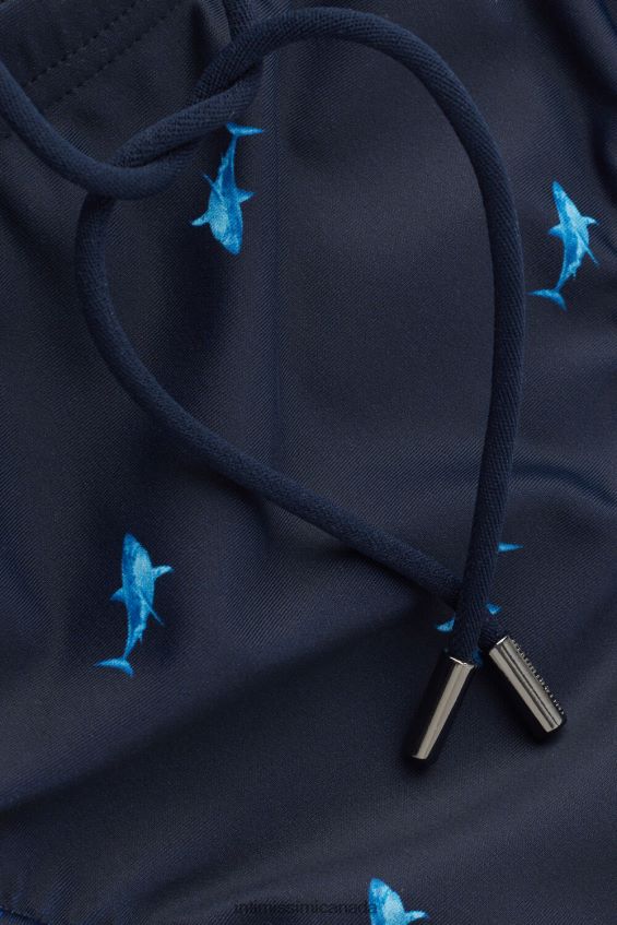 Apparel CA Intimissimi Men Shark-Print Swim Briefs 285J-Shark-Print Deep Blue DD6R6T438