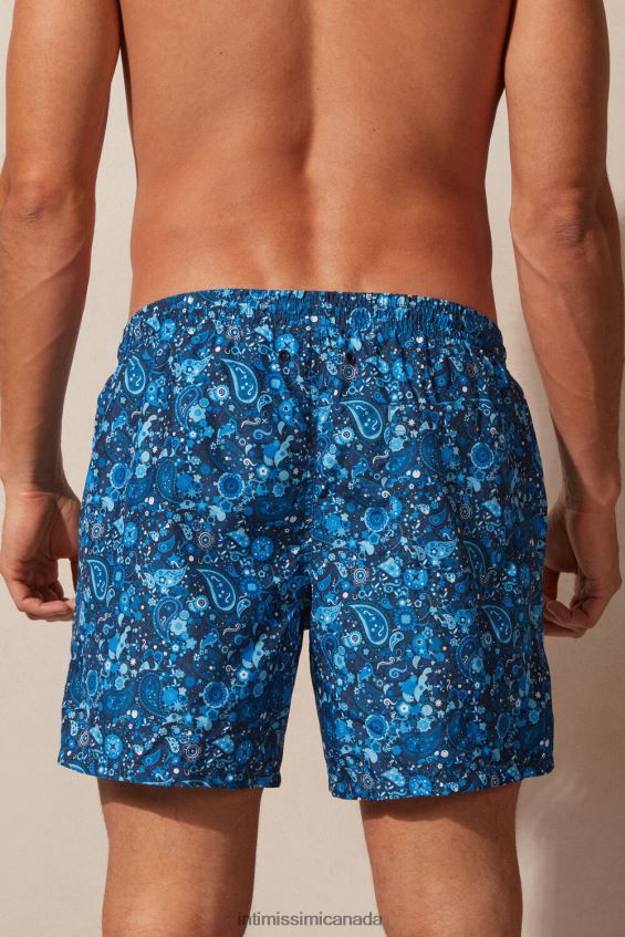 Apparel CA Intimissimi Men Blue Paisley Swim Shorts 265J-Paisley Print Deep Blue DD6R6T421