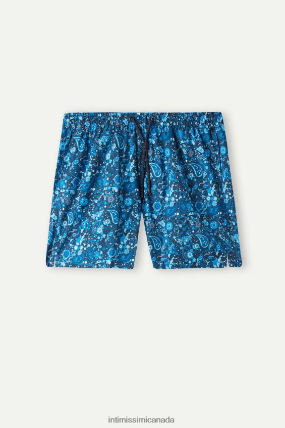 Apparel CA Intimissimi Men Blue Paisley Swim Shorts 265J-Paisley Print Deep Blue DD6R6T421