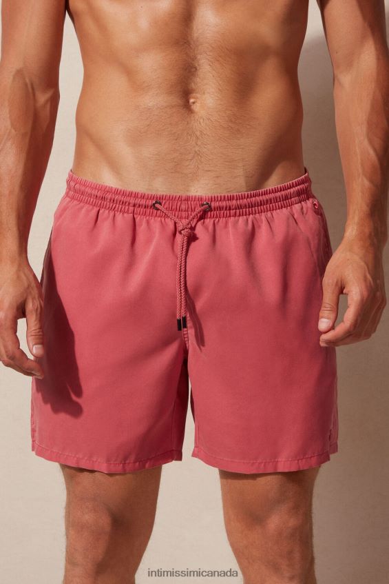 Apparel CA Intimissimi Men Stone Washed Swim Shorts 281J-Delave Dark Pink DD6R6T412