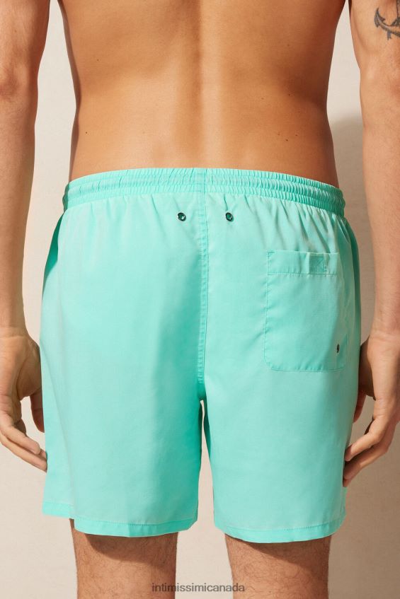 Apparel CA Intimissimi Men Stone Washed Swim Shorts 282J-Delave Summer Green DD6R6T442
