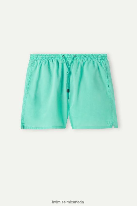 Apparel CA Intimissimi Men Stone Washed Swim Shorts 282J-Delave Summer Green DD6R6T442