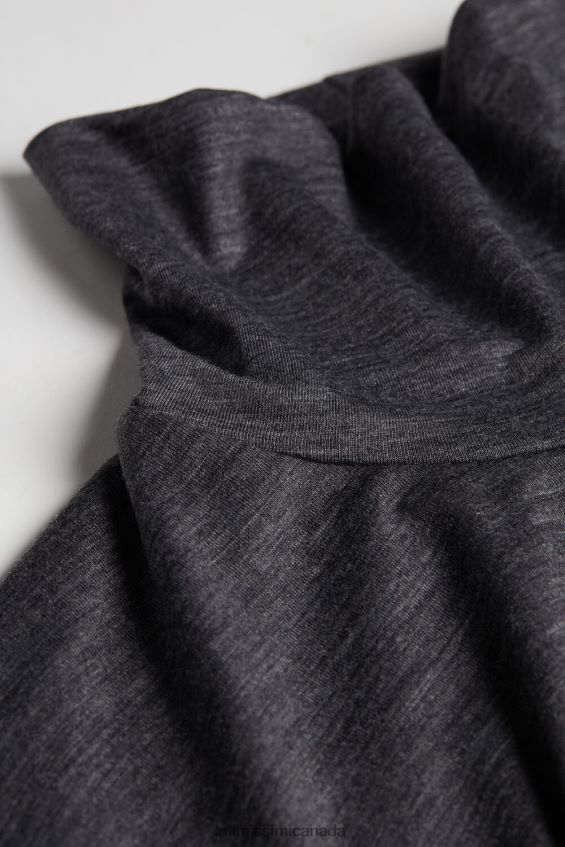 Apparel CA Intimissimi Men Long-sleeve High-Neck Merino-Wool Top 7522-Charcoal Grey Blend DD6R6T247