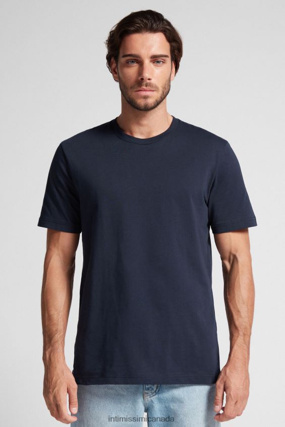Apparel CA Intimissimi Men Cotton Jersey T-Shirt 800-Midnight Blue DD6R6T224