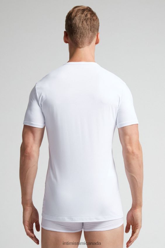 Apparel CA Intimissimi Men Microfibre T-Shirt 001-White DD6R6T455