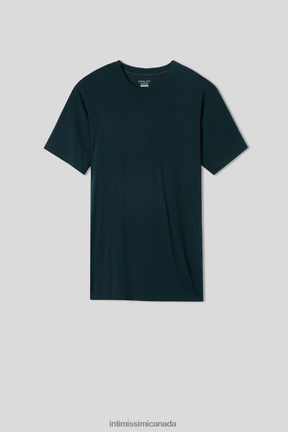 Apparel CA Intimissimi Men Modal and Silk T-Shirt 132J-Dark Green DD6R6T152