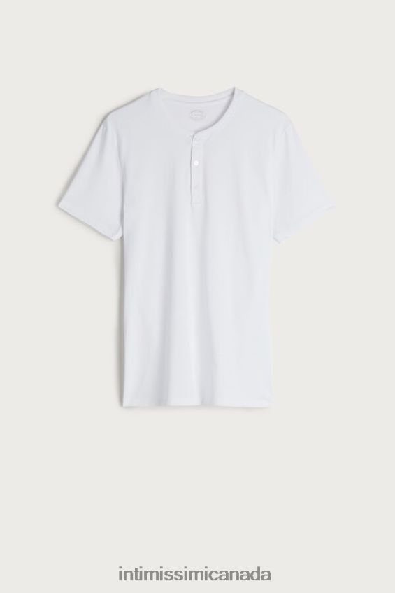 Apparel CA Intimissimi Men Short-Sleeved Supima Cotton Shirt 001-White DD6R6T234